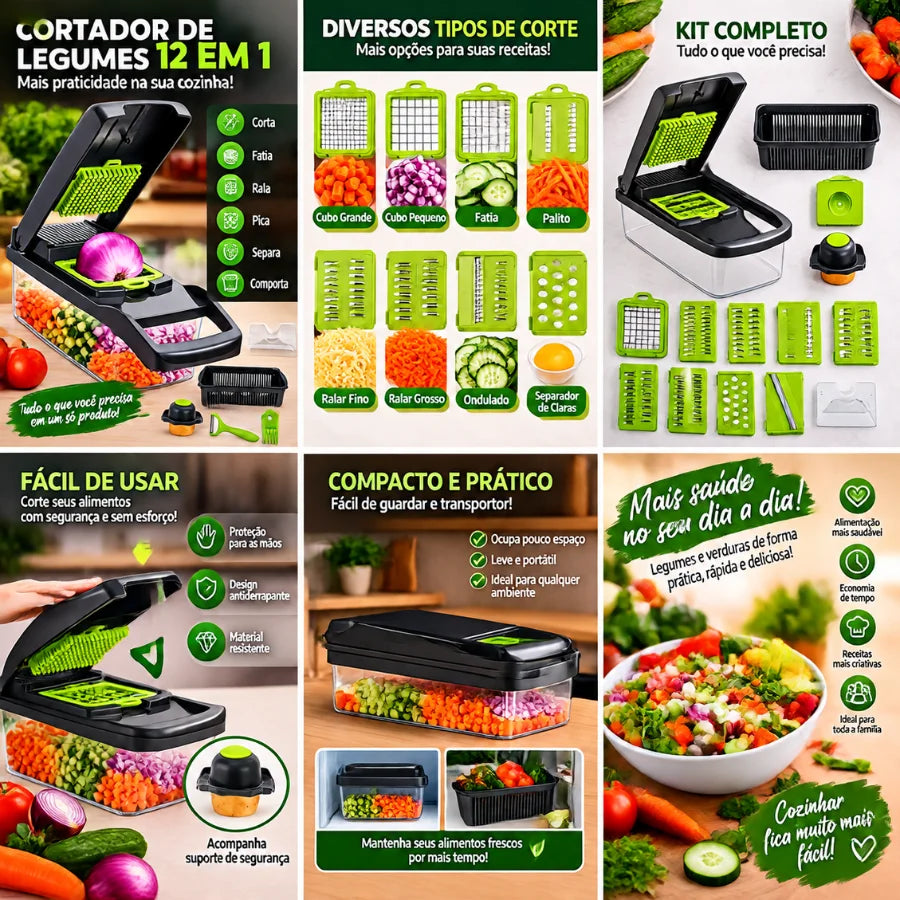 16-in-1 Vegetable Chopper – Multi-Function Slicer & Dicer - 4