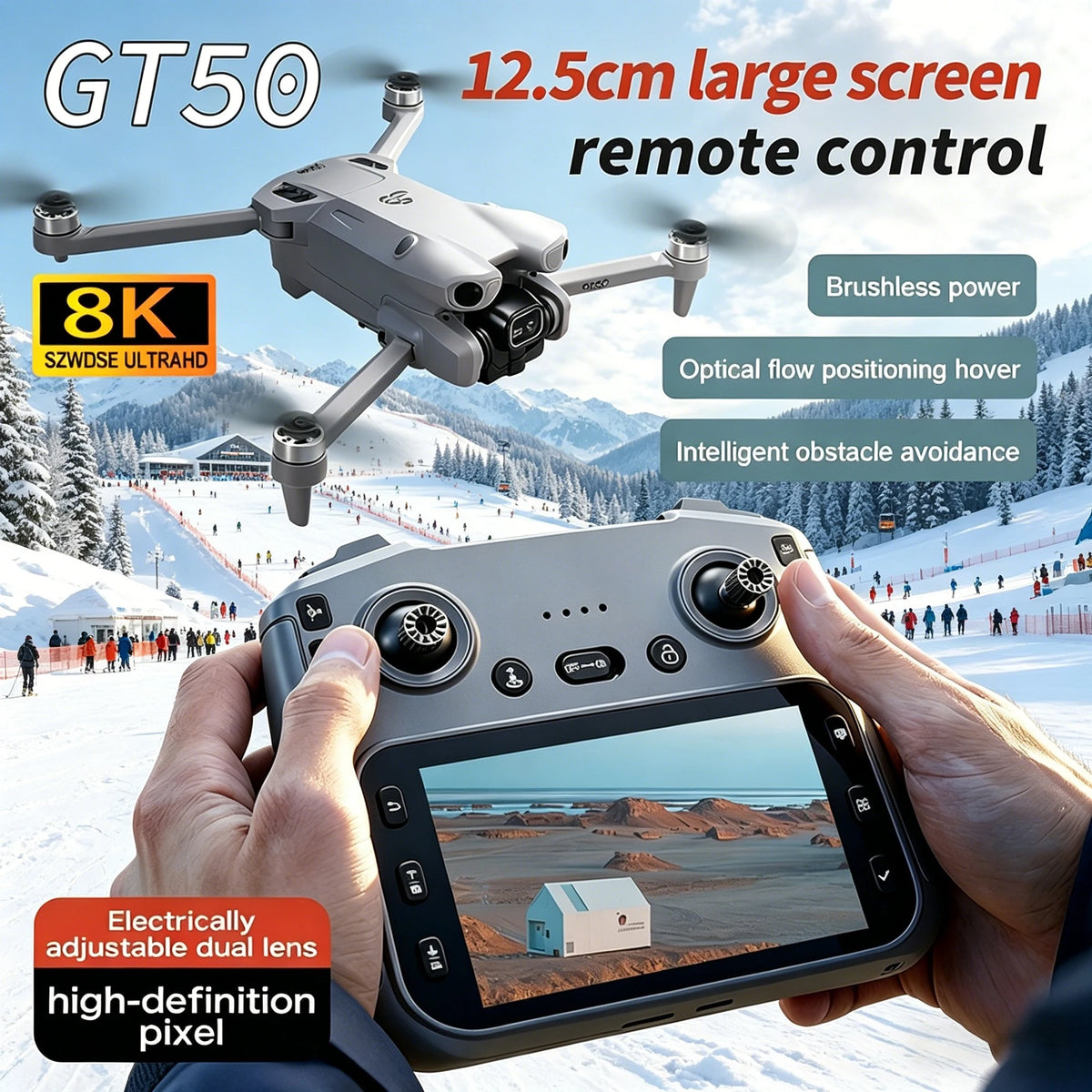 Tesla Pro 8K Drone – Ultra HD Aerial Shots with GPS Control - 6